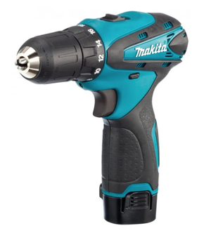 Аккумуляторный шуруповёрт 12V с набором Makita DF330DWE, набор бит и запасной аккумулятор